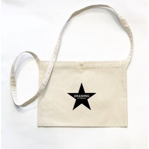 画像1: Drawing (ドローイング) ORIGINAL STAR CANVAS SACOCHE BAG NATURAL/ オリジナル スター キャンバス サコッシュ バッグ ナチュラル