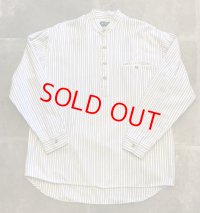 80年代 LEE VALLEY ストライプ柄 バンドカラー プルオーバー シャツ /USED 古着 