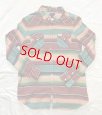 USED POLO　RALPH LAUREN  ネイティブ　ボーダー　ウエスタンシャツ/ポロラルフローレン 古着　マルチボーダー
