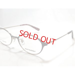 画像2: marimekko (マリメッコ) 32-0033 メタル オーバル メガネ PURPLE HALF/パープル ハーフ 眼鏡