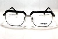マルマン TITANOS T-829 チタン ブロータイプ メガネ BLACK/チタノス サーモント 眼鏡 ブラック 日本製