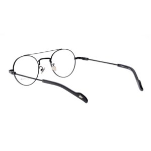 画像4:  yohji yamamoto (ヨウジヤマモト) 19-0027-1 ツーブリッジ メタル メガネ MATT BLACK/ マットブラック ティアドロップ 眼鏡