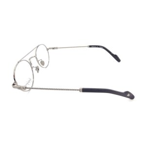 画像4:  yohji yamamoto (ヨウジヤマモト) 19-0027-5 ツーブリッジ メタル メガネ BLACK×GUN/ ブラック ガンメタル ティアドロップ 眼鏡