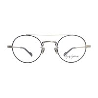  yohji yamamoto (ヨウジヤマモト) 19-0027-5 ツーブリッジ メタル メガネ BLACK×GUN/ ブラック ガンメタル ティアドロップ 眼鏡