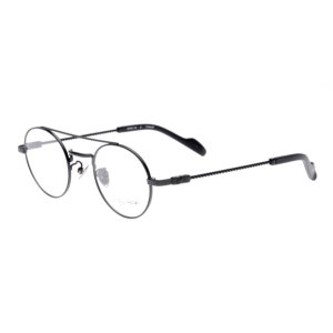 画像2:  yohji yamamoto (ヨウジヤマモト) 19-0027-1 ツーブリッジ メタル メガネ MATT BLACK/ マットブラック ティアドロップ 眼鏡