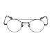 画像1:  yohji yamamoto (ヨウジヤマモト) 19-0027-1 ツーブリッジ メタル メガネ MATT BLACK/ マットブラック ティアドロップ 眼鏡 (1)