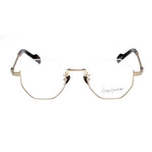 画像1:  yohji yamamoto (ヨウジヤマモト) 19-0030-4 アンダーリム オクタゴン メタル メガネ GOLD/ ゴールド  眼鏡