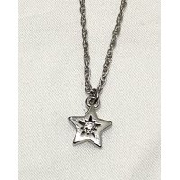 STAR STONE NECKLACE SILVER/ スター ストーン ネックレス シルバー