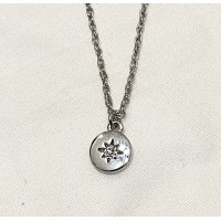 ROUND STONE NECKLACE SILVER/ ラウンド ストーン ネックレス シルバー