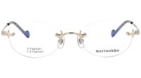 marimekko (マリメッコ) 32-0060-03 Henna メタル オーバル メガネ LIGHT GOLD×CLEAR BROWN/ ライトゴールド×クリアブラウン  眼鏡