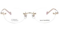 marimekko (マリメッコ) 32-0060-01 Henna メタル オーバル メガネ LIGHT GOLD×PINK BEIGE/ ライトゴールド×ピンクベージュ  眼鏡