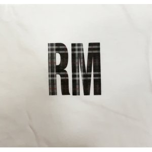 画像2: RichMan (リッチマン) ORIGINAL RM LOGO  TEE WHITE×GRAY CHECK/ ロゴＴシャツ ホワイト グレー チェック柄