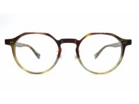  Y's (ワイズ) 81-0019-3 クラウンパント ボストン メガネ TORTOISE GRD / ベッコウ柄 トートイズ グラデーション 眼鏡 