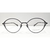  yohji yamamoto (ヨウジヤマモト) 19-0056-1 オーバル ラウンド メタル メガネ MATT BLACK/ マット ブラック 眼鏡