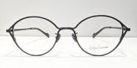  yohji yamamoto (ヨウジヤマモト) 19-0056-1 オーバル ラウンド メタル メガネ MATT BLACK/ マット ブラック 眼鏡