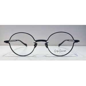 画像1:  yohji yamamoto (ヨウジヤマモト) 19-0057-1 ラウンドメタル メガネ MATT BLACK/ マット ブラック 眼鏡