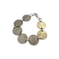 イギリス買付 1940年代 VINTAGE COIN bracelet ブレスレット SILVER/ ヴィンテージ コイン ブレスレット