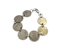 イギリス買付 1940年代 VINTAGE COIN bracelet ブレスレット SILVER/ ヴィンテージ コイン ブレスレット