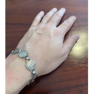 画像2: イギリス買付 1900〜1930年代頃 VINTAGE FRENCH FILIGRANE DEPOSE SOUVENIR bracelet ブレスレット SILVER/ ヴィンテージ フランス パリ スーベニア ブレスレット