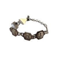 イギリス買付 1900〜1930年代頃 VINTAGE FRENCH FILIGRANE DEPOSE SOUVENIR bracelet ブレスレット SILVER/ ヴィンテージ フランス パリ スーベニア ブレスレット