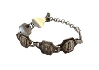 イギリス買付 1900〜1930年代頃 VINTAGE FRENCH FILIGRANE DEPOSE SOUVENIR bracelet ブレスレット SILVER/ ヴィンテージ フランス パリ スーベニア ブレスレット