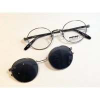 movee  MV-305 polarized マグネット レンズ付 チタン メガネ SILVER GRAY / 偏光レンズ マグネット レンズ 眼鏡 シルバー グレー