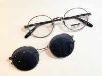 movee  MV-305 polarized マグネット レンズ付 チタン メガネ SILVER GRAY / 偏光レンズ マグネット レンズ 眼鏡 シルバー グレー