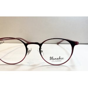 画像2: blanchic (ブランシック）CL-3051 col.3 ボストンメガネ RED /レッド 眼鏡