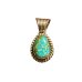 画像1: INDIAN JEWELRY  NAVAJO族 KEVIN RAMONE作 SONORAN GOLD TURQUOISE シルバー ネックレストップ/ナバホ族 ケビンラモーン ソノラン ゴールド ターコイズ インディアンジュエリー　 (1)