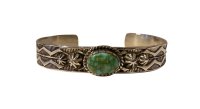 INDIAN JEWELRY  NAVAJO族 HENRY MARIANO作 SILVER× SONORAN GOLD TURQUOISE スタンプワーク BANGLE /ナバホ族 ヘンリーマリアーノ作 シルバー ソノラン ゴールド ターコイズ バングル インディアンジュエリー 