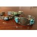 画像12: INDIAN JEWELRY  NAVAJO族 HENRY MARIANO作 SILVER× SONORAN GOLD TURQUOISE スタンプワーク BANGLE /ナバホ族 ヘンリーマリアーノ作 シルバー ソノラン ゴールド ターコイズ バングル インディアンジュエリー 