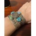 画像17: INDIAN JEWELRY  Taos Pueblo族 lawrence archuleta作 SILVER×KINGMANTURQUOISE COIN BANGLE /タオスプエブロ族 シルバー コイン キングマンターコイズ バングル インディアンジュエリー 