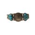 画像1: INDIAN JEWELRY  Taos Pueblo族 lawrence archuleta作 SILVER×KINGMANTURQUOISE COIN BANGLE /タオスプエブロ族 シルバー コイン キングマンターコイズ バングル インディアンジュエリー  (1)