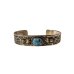 画像4: INDIAN JEWELRY  NAVAJO族 HENRY MARIANO作 SILVER×GOLDENHILL TURQUOISE スタンプワーク BANGLE /ナバホ族 ヘンリーマリアーノ作 シルバー ゴールデンヒル ターコイズ バングル インディアンジュエリー 