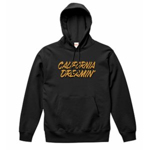 画像1:  Drawing (ドローイング) ORIGINAL California Dreamin' pull parka ORANGE×BLACK/ オリジナル カリフォルニアドリーミング 夢のカリフォルニア プルパーカー オレンジ ブラック