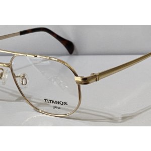 画像4: Maruman TITANOS マルマン チタノス T1421 PURE TITANIUM ティアドロップ メガネ GOLD SIZE54/ 眼鏡 ゴールド 日本製 ピュア チタン 