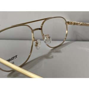 画像8: Maruman TITANOS マルマン チタノス T1421 PURE TITANIUM ティアドロップ メガネ GOLD SIZE54/ 眼鏡 ゴールド 日本製 ピュア チタン 