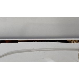 画像11: Maruman TITANOS マルマン チタノス T1421 PURE TITANIUM ティアドロップ メガネ GOLD SIZE54/ 眼鏡 ゴールド 日本製 ピュア チタン 