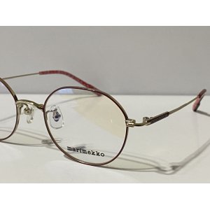 画像2: marimekko (マリメッコ) 32-0069-03 Hilma チタン メタル ボストン クラウンパント メガネ LIGHT GOLD× WINE RED/ ライトゴールド×ワインレッド  眼鏡