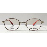 marimekko (マリメッコ) 32-0017-02 Michelle チタン メタルフレーム メガネ SILVER×WINE RED/ シルバー ワインレッド 眼鏡