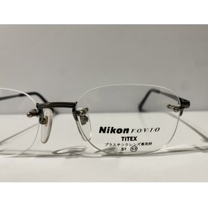 画像2:   VINTAGE Nikon FOVIO TITEX  (ニコン) FV9711T チタン メタル ツーポイント メガネ GUNMETAL×CLEAR LENS/ヴィンテージ デッドストック ガンメタル クリアレンズ