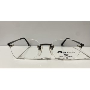 画像1:   VINTAGE Nikon FOVIO TITEX  (ニコン) FV9711T チタン メタル ツーポイント メガネ GUNMETAL×CLEAR LENS/ヴィンテージ デッドストック ガンメタル クリアレンズ