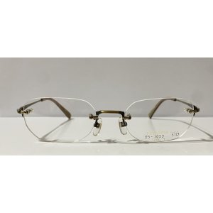 画像1:   VINTAGE 90's renoma  (レノマ) 25-1053 col.1 メタル ツーポイント メガネ ANTIQUE GOLD×BROWN×CLEAR LENS/90年代 ヴィンテージ デッドストック アンティークゴールド ブラウン クリアレンズ