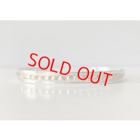 INDIAN JEWELRY  NAVAJO族 KING PINO作 SILVER×14K GF スタンプワーク BANGLE (1)/ナバホ族 キングピノ作 シルバー ゴールド バングル インディアンジュエリー 