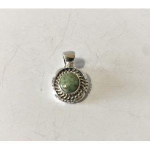 画像1: INDIAN JEWELRY  NAVAJO族 ANNIE MCCRAY作 NO.8 TURQUOISE シルバー ネックレストップ/ナバホ族 #8 ナンバーエイト ターコイズ インディアンジュエリー　