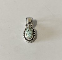 INDIAN JEWELRY  NAVAJO族 ALICE JOHNSON作 NO.8 TURQUOISE シルバー ネックレストップ (2) /ナバホ族 アリスジョンソン作 #8 ナンバーエイト ターコイズ インディアンジュエリー　