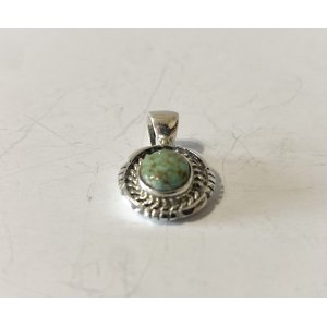 画像2: INDIAN JEWELRY  NAVAJO族 ANNIE MCCRAY作 NO.8 TURQUOISE シルバー ネックレストップ/ナバホ族 #8 ナンバーエイト ターコイズ インディアンジュエリー　