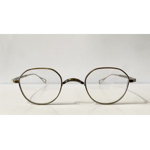 画像1:  selecta (セレクタ) 87-9009-1 SADDLER2  メタル クラウンパント 一山式メガネ ANTIQUE GOLD / アンティーク ゴールド 眼鏡