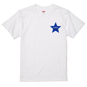 画像1:  【SPECIAL COLOR】Drawing (ドローイング) ORIGINAL STAR TEE WHITE×NAVY-ORANGE / オリジナル スター Ｔシャツ ホワイト ネイビー オレンジ