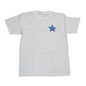 画像1:  【SPECIAL COLOR】Drawing (ドローイング) ORIGINAL STAR TEE WHITE×NAVY-ORANGE / オリジナル スター Ｔシャツ ホワイト ネイビー オレンジ
